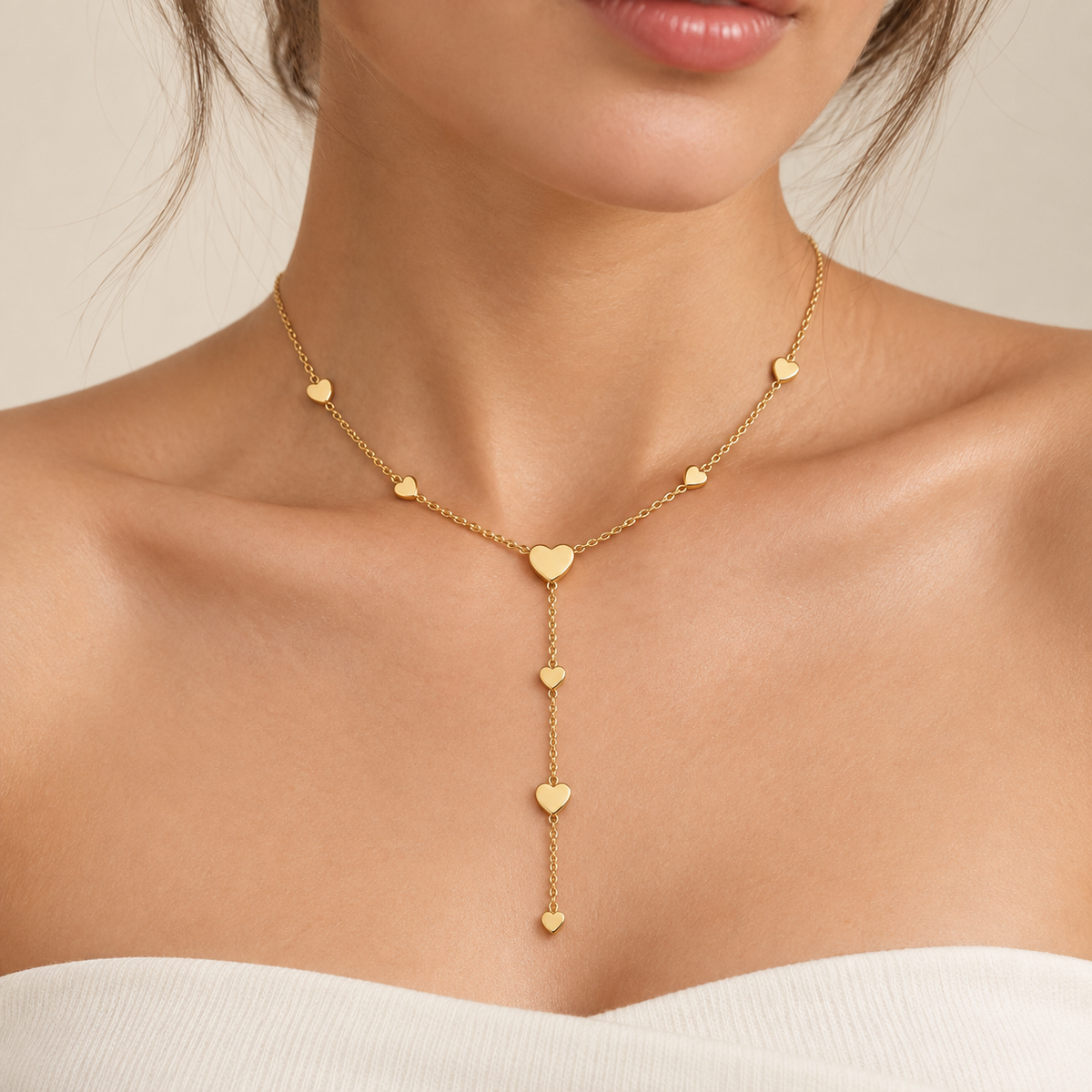 Collana Cuoricini | Acciaio Inox