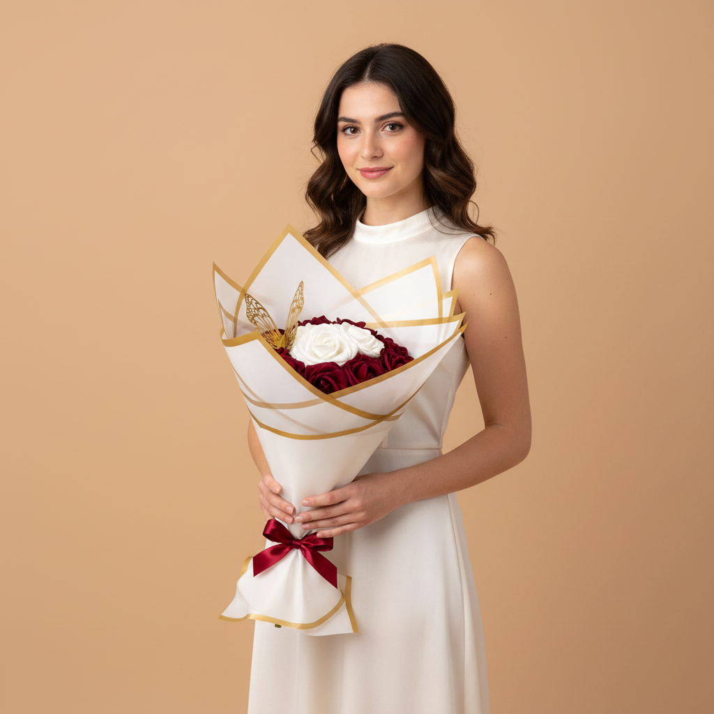 Ragazza con bouquet 1:1